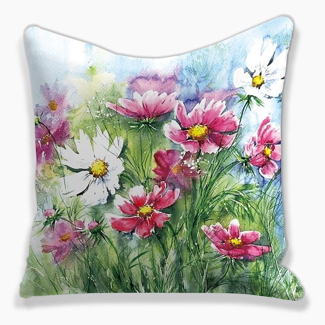 Home & Garden Home Decor | Floral Double Side Cushion Cover 2PC Soft Decorative Square Throw Pillow Cover Cushion Case Pillowcas