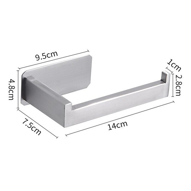  suport hârtie igienică autoadeziv oțel inoxidabil 304 pentru baie și bucătărie (negru/nichel periat)