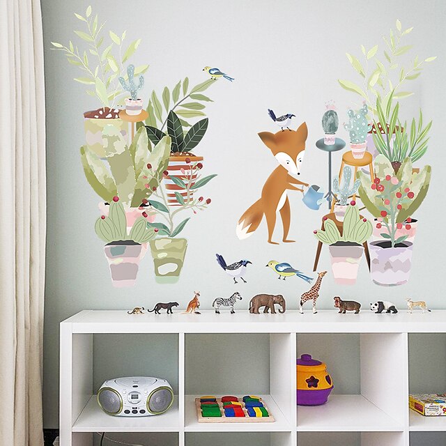 Home & Garden Home Decor | Animals Cartoon Wall Stickers Living Room Kids Room Kindergarten Removable PVC Home Decoration Wall D