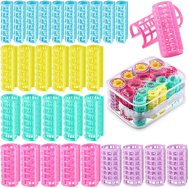 20 Pieces/set Plastic Hair Rollers Curlers Snap on Rollers Self Grip Rollers  Hairdressing Curlers No Heat Hair Curlers for DIY Hairdressing Hair Salon  Hair Barber 5 Sizes 8753215 2023 – $