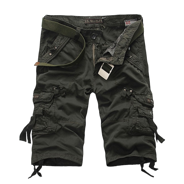 Men's Cargo Shorts Below Knee Length Shorts Capri Pants Hiking Shorts ...