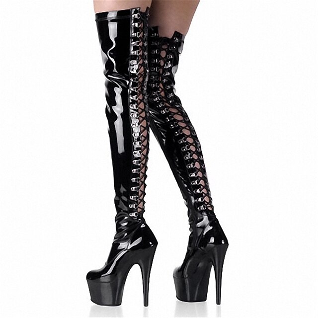 white stripper boots