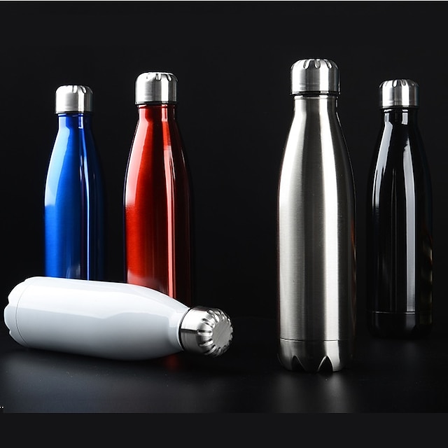  Butelka na wodę ze stali nierdzewnej o pojemności 500/750/1000 ml z podwójnymi ściankami utrzymuje termos z izolacją termiczną i zimną do uprawiania sportu