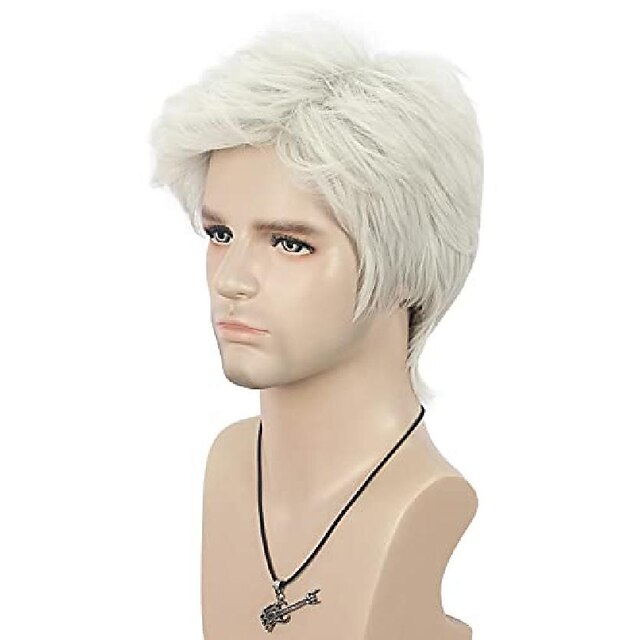 mens silver wig