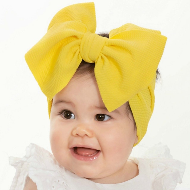 Baby & Kids Kids Accessories | 1pcs Baby Unisex Sweet Casual / Daily Wear Solid Colored Bow Polyester Hair Accessories Yellow / 