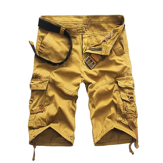 Men's Cargo Shorts Hiking Shorts Multi Pocket 6 Pocket Plain Knee ...