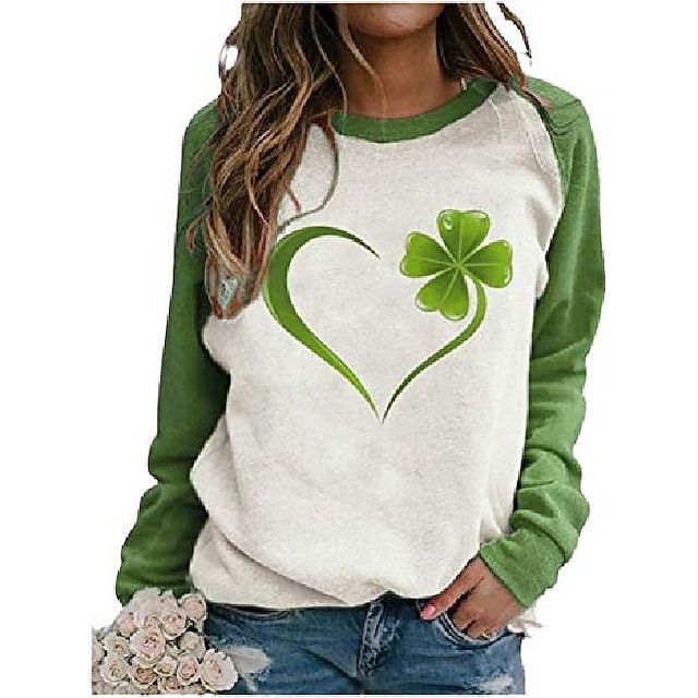  hyvät naiset rakastavat neliapila-apila-printtipaitaa, St Patrick -päivän shamrock-paita naisille (m, fba)