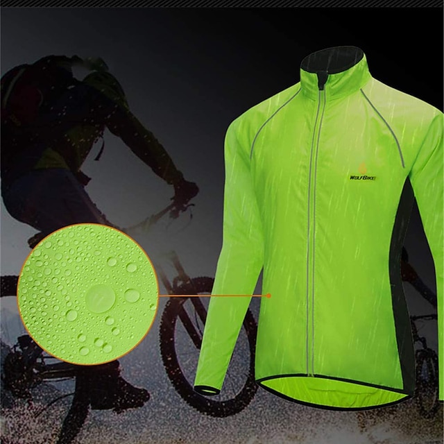 WOSAWE Men's Cycling Jacket Rain Jacket Winter Waterproof Sunscreen