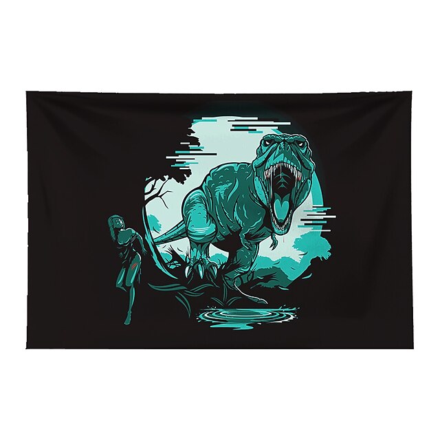 dinosaurier wandteppich kunst dekor decke vorhang hängen haus