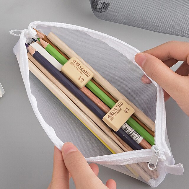 Consumer Electronics Stationery | creative cartoon cute large capacity Pencil Case Simple Stationery Bag Holder For School Offic