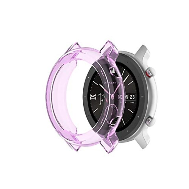 for huami amazfit gtr 42mm tpu half case watch case environment-friendly ( color : transparent purple) 8719545 2022 – $12.23