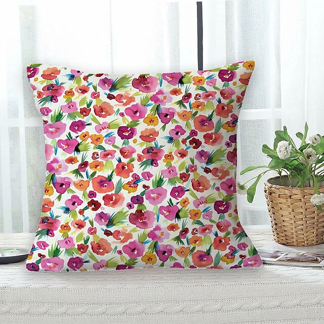 Home & Garden Home Decor | Floral Double Side Cushion Cover 1PC Soft Decorative Square Throw Pillow Cover Cushion Case Pillowcas