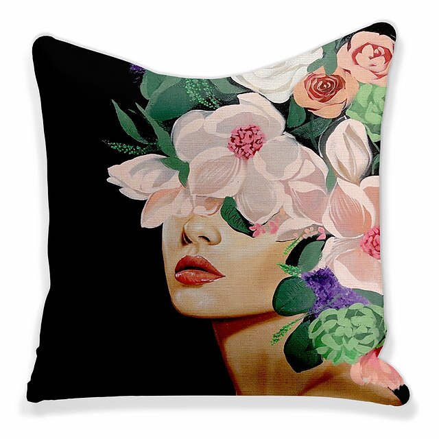 Home & Garden Home Decor | Arty Woman Double Side Cushion Cover 1PC Soft Decorative Square Throw Pillow Cover Cushion Case Pillo