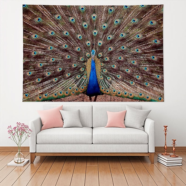 Home & Garden Home Decor | Peacock Animal Wall Tapestry Art Decor Blanket Curtain Hanging Home Bedroom Living Room Decoration - 