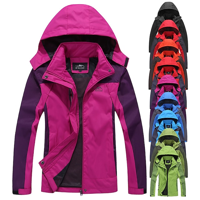  womens rain jacket waterproof windbreaker raincoat for girls zipper wind breaker breathable coat top lightweight hooded outdoor shell jacket outerwear for hiking travel cycling