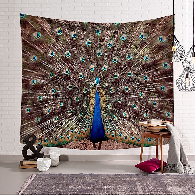 Home & Garden Home Decor | Peacock Animal Wall Tapestry Art Decor Blanket Curtain Hanging Home Bedroom Living Room Decoration - 