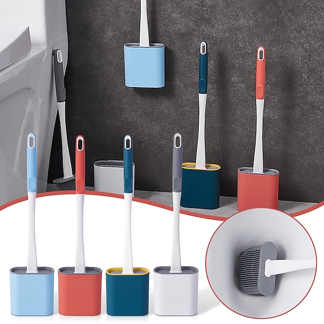  Toilet Brush No Dead Ends to Wash The Toilet Silicone Brush Hanging Type Kitchen Gadget and Accessories Dropshipping