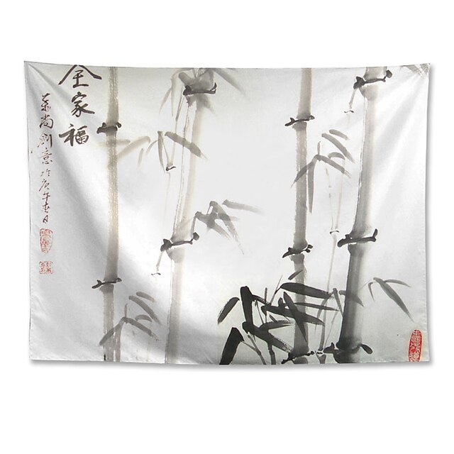 Home & Garden Home Decor | Chinese Ink Painting Style Wall Tapestry Art Decor Blanket Curtain Hanging Home Bedroom Living Room D