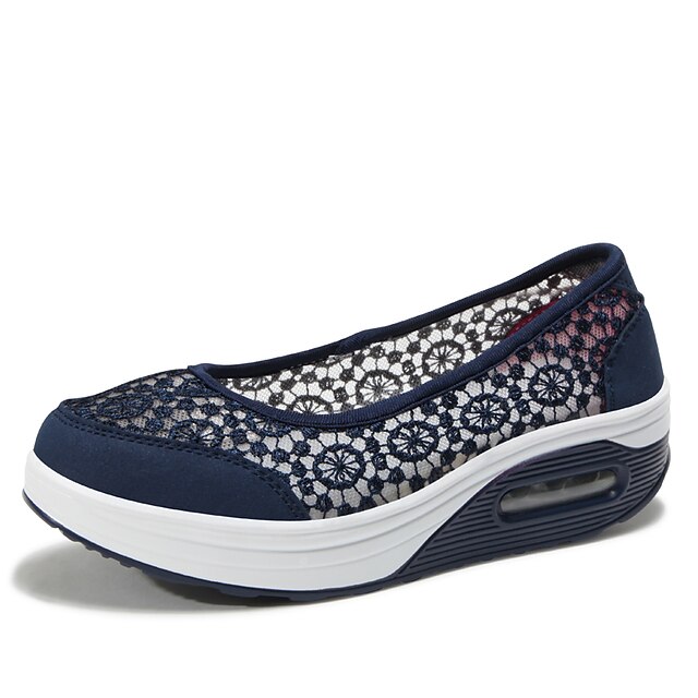 Mujer Zapatos de taco bajo y Slip-On Botines Botines Encaje Tacón Cuña Dedo  redondo Diario Trabajo Encaje Mocasín Color sólido Negro Gris claro Azul  Oscuro 8748613 2022 – €59.99