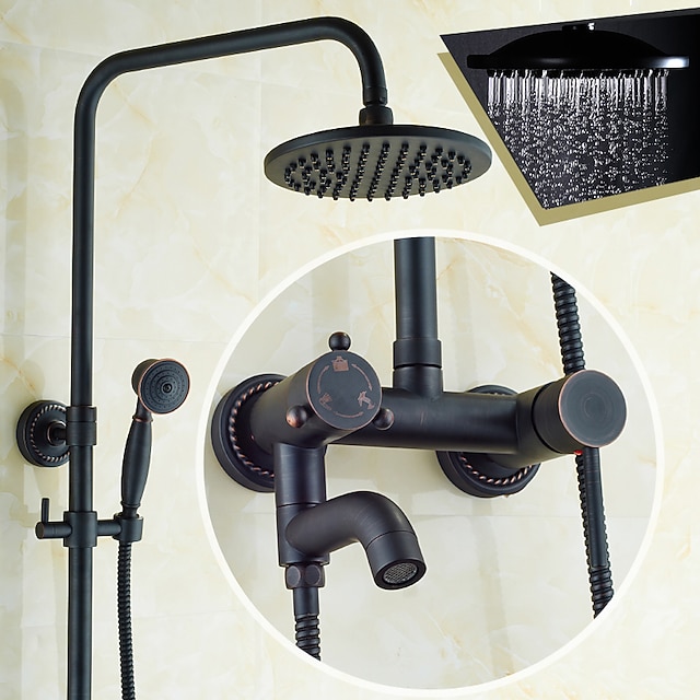  set di rubinetti per doccia vintage, sistema doccia 8 