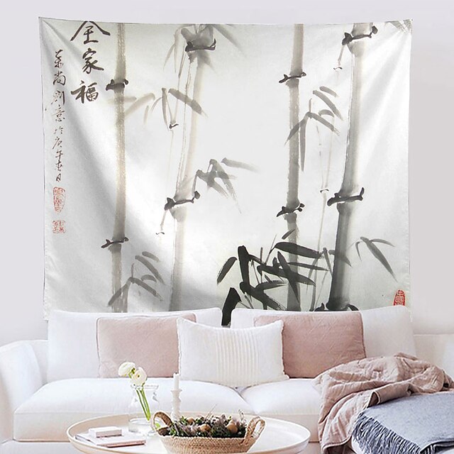 Home & Garden Home Decor | Chinese Ink Painting Style Wall Tapestry Art Decor Blanket Curtain Hanging Home Bedroom Living Room D