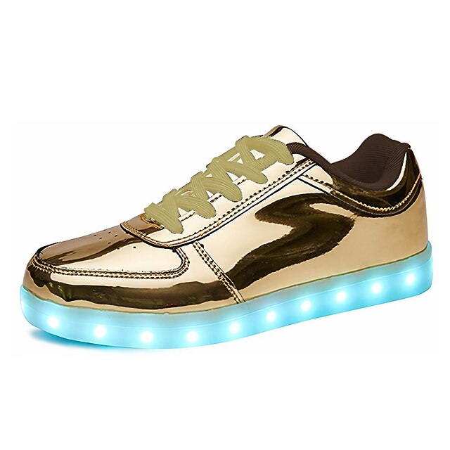 Gold LED Light Up Sneakers for Men and Women – USB Rechargeable Shiny Party Shoes with Glow Sole for Dancing, Festivals, Nightclubs, and Halloween 14