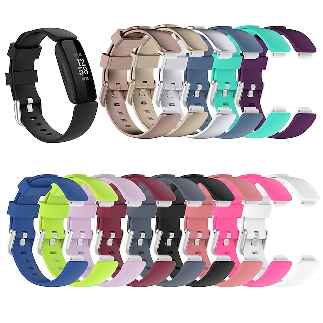 HR Silicone Strap Replacement Sports Band Colourful Buckle For Fitbit Inspire 