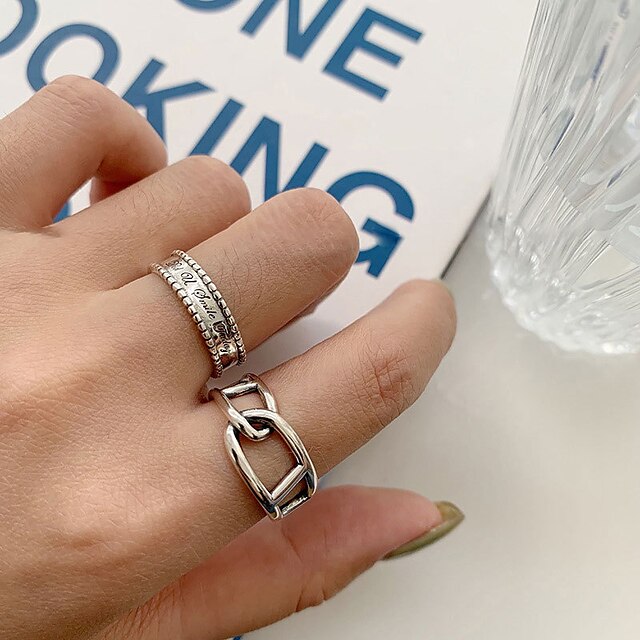 Shoes & Bags Fashion Accessories | 925 sterling silver custom roman numeral open index finger ring female simple ins tide net re