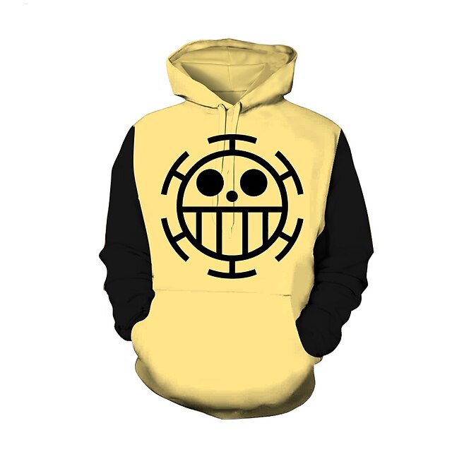  Inspired by One Piece Trafalgar Law Anime Cosplay Costumes Japanese Cosplay Hoodies Print Long Sleeve Top For Men's