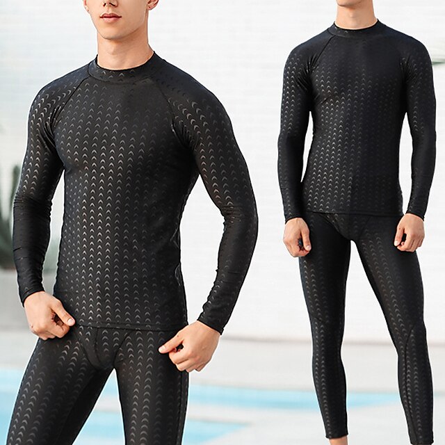 Sports & Outdoors Surfing, Diving & Snorkeling | Mens Rash guard Swimsuit UV Sun Protection UPF50+ Breathable Full Body Swimwear