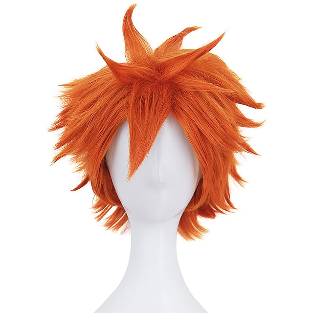 Beauty & Hair Wigs & Hair Pieces | Chucky Wig Short Orange Wigs for Chucky Hinata Shoyo Cosplay Costume Mens Cute Synthetic Wigs