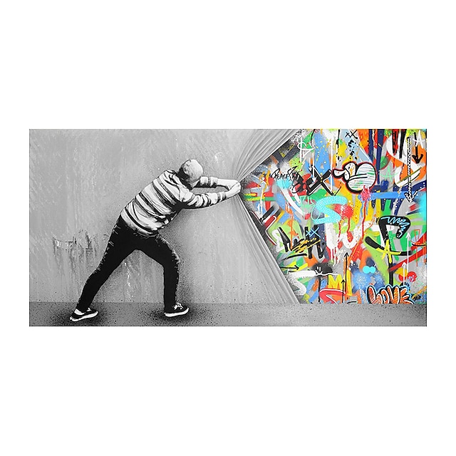  perete artă pânză imprimeuri pictură lucrări de artă imagine oameni abstract graffiti decor acasă decor pânză rulată fără cadru neîntrerupt întins