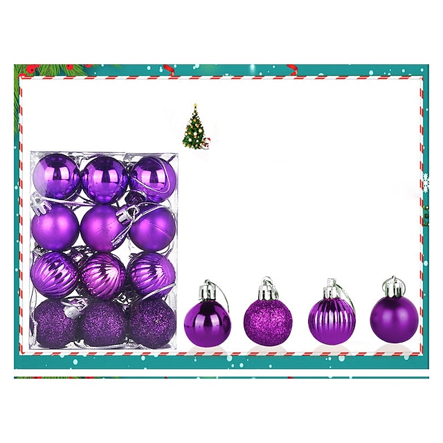 Home & Garden Home Decor | Christmas Special-shaped Balls 3cm 24pcs Plastic Christmas Balls Christmas Tree Pendants - FM96914