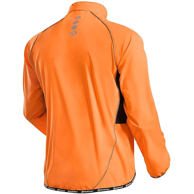 Nuckily Men's Cycling Jacket Rain Jacket Packable Waterproof Windproof