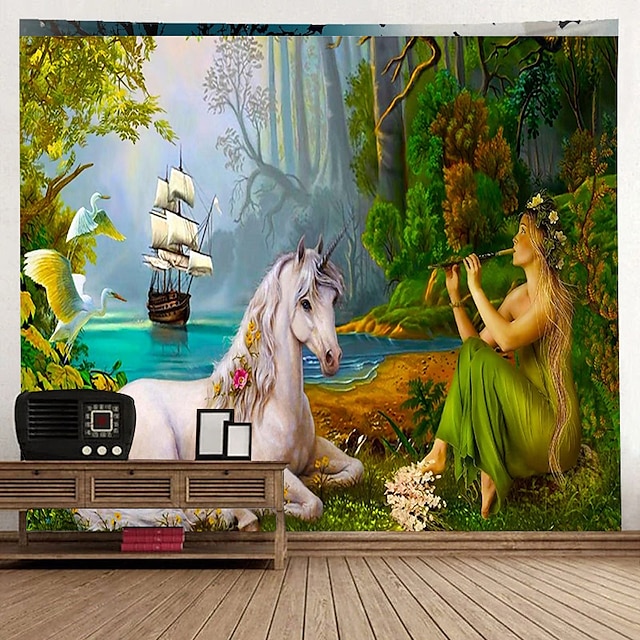 Home & Garden Home Decor | Fairytale Wall Tapestry Art Decor Blanket Curtain Hanging Home Bedroom Living Room Decoration - SX651