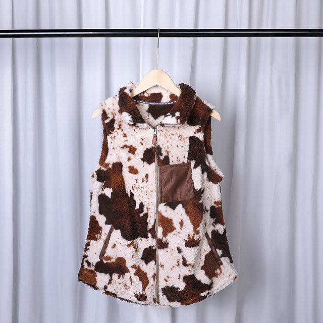 Baby & Kids Girls Clothing | Kids Girls Tank Coat Sleeveless Camo Brown Children Tops Fall Winter Fashion Daily Indoor Outdoor R