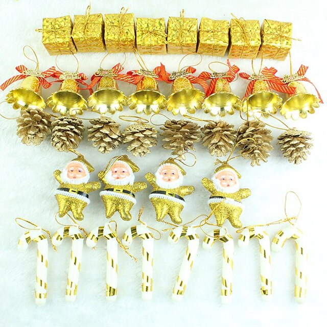 Home & Garden Home Decor | 36 Pieces Of Golden Christmas Tree Pendant Decoration - NC80574