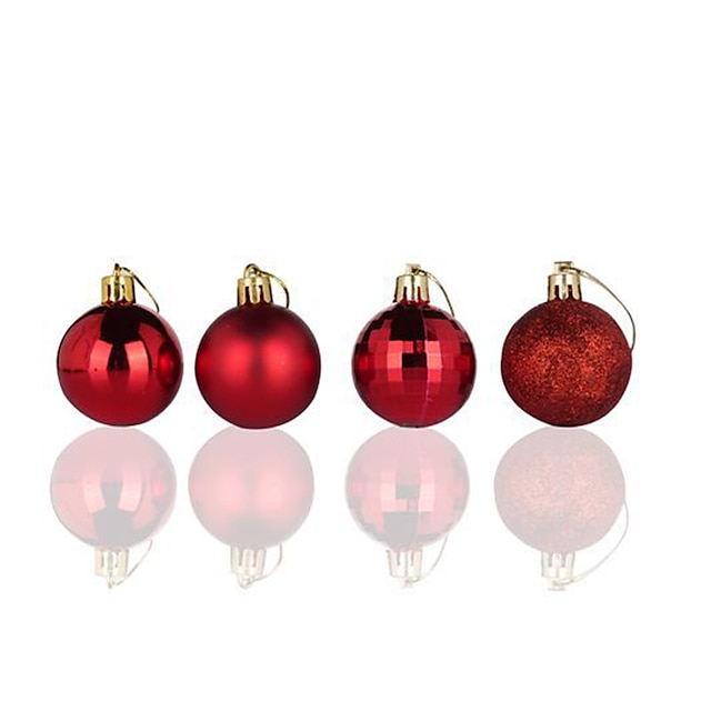 Home & Garden Home Decor | Christmas Special-shaped Balls 3cm 24pcs Plastic Christmas Balls Christmas Tree Pendants - FM96914