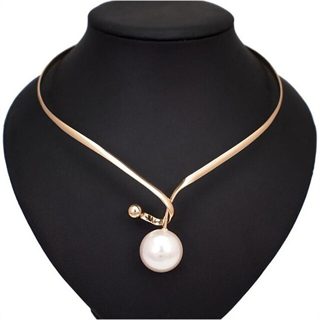 Shoes & Bags Fashion Accessories | 1pc Pendant Necklace For Womens Pearl Alloy Classic Flower - UI71556