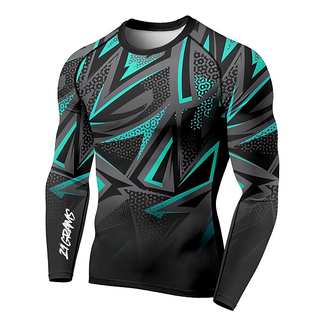 Sports & Outdoors Running, Jogging & Walking | 21Grams® Mens Long Sleeve Compression Shirt Running Shirt Top Athletic Athleisure