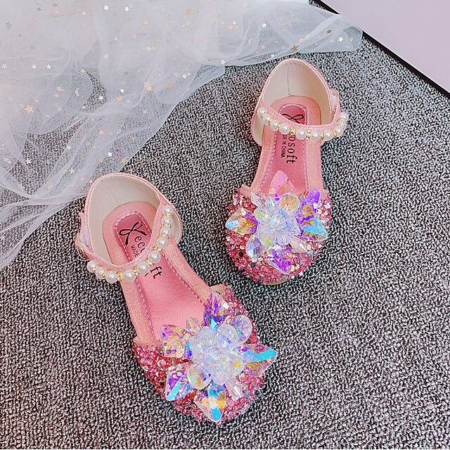 Shoes & Bags Kids Shoes | Girls Flats Mary Jane Flower Girl Shoes Princess Shoes Rubber Cartoon Design Cute Sequins Little Kids(