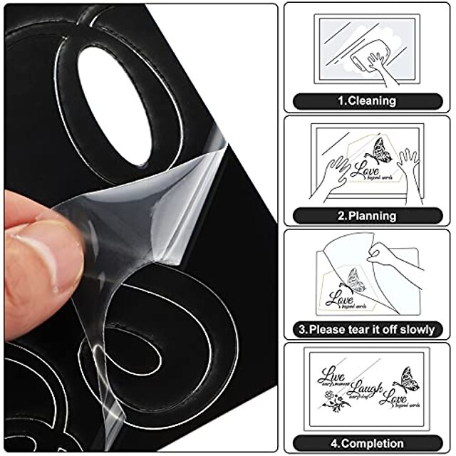 3PC inspirational wall stickers acrylic mirror wall sticker live every