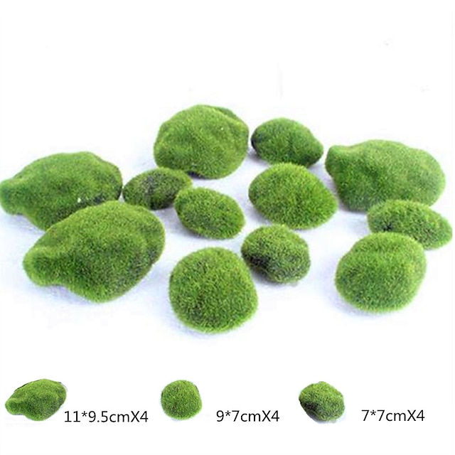 Home & Garden Home Decor | 5pcs/6pcs/8pcs/12pcs Simulation Plant Simulation Stone Green Stone Simulation Moss Stone Moss Flower 