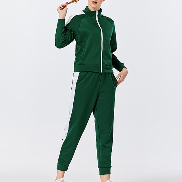 Sports & Outdoors Running, Jogging & Walking | Womens 2 Piece Tracksuit Sweatsuit Athletic Athleisure 2pcs Winter Long Sleeve Th