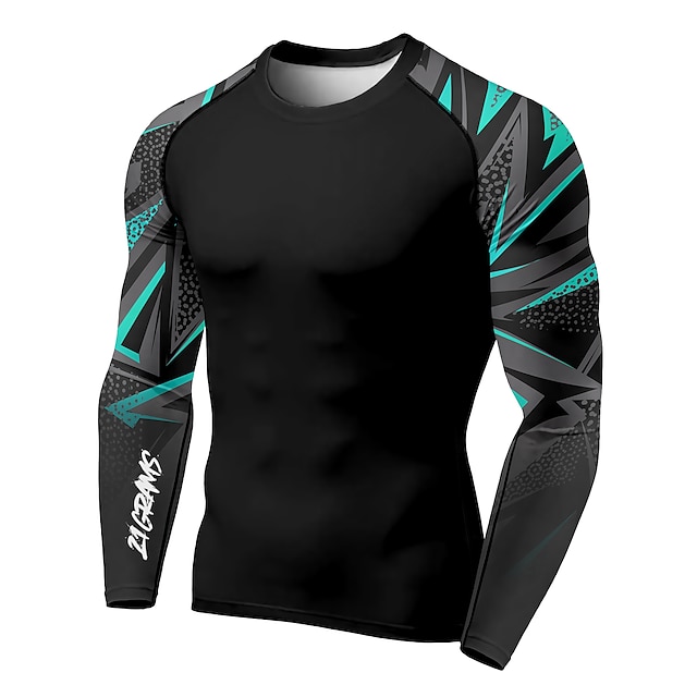 Sports & Outdoors Running, Jogging & Walking | 21Grams® Mens Long Sleeve Compression Shirt Running Shirt Top Athletic Athleisure