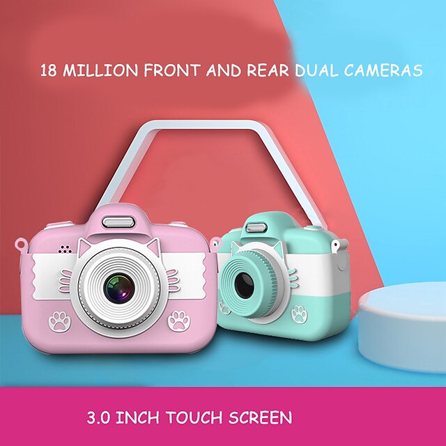  c7 kamera érintőképernyős újratölthető képrögzítő és videó funkció játékok 3 hüvelykes e-könyv karácsonyi születésnapi ajándékra