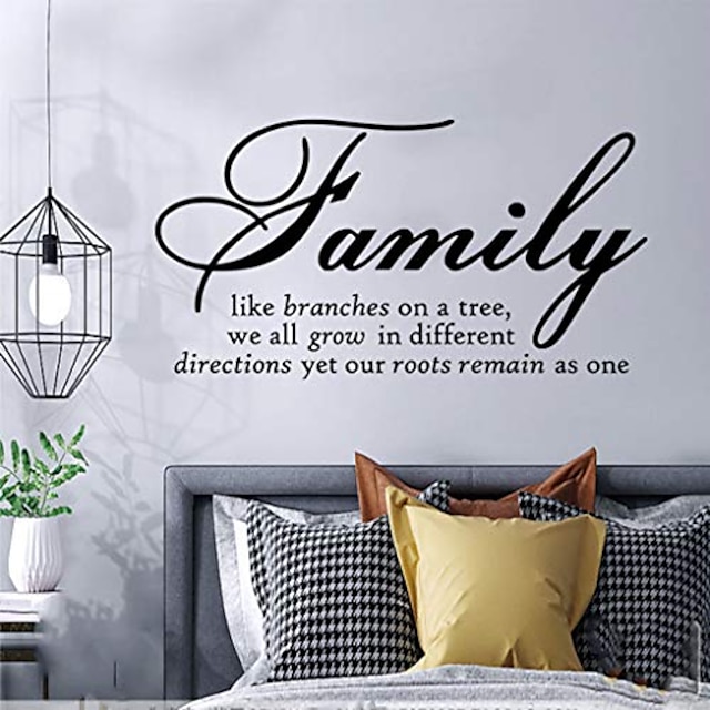 Home & Garden Home Decor | letters wall stickers, family removable black wall murals decals for bedroom living room children nur