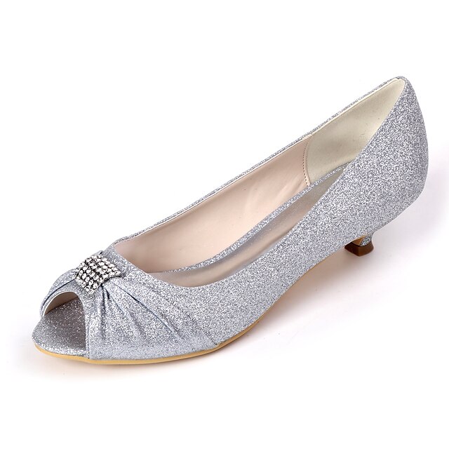 Shoes & Bags Womens Shoes | Womens Wedding Shoes Wedding Heels Bridal Shoes Rhinestone Cone Heel Peep Toe Wedding Glitter Gleit 