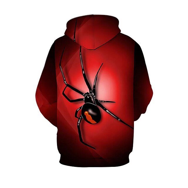 Baby & Kids Boys Clothing | Kids Boys Hoodie Long Sleeve Red 3D Print Spider School Daily Indoor Active Cute 4-12 Years / Fall -