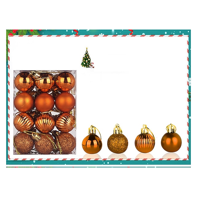 Home & Garden Home Decor | Christmas Special-shaped Balls 3cm 24pcs Plastic Christmas Balls Christmas Tree Pendants - FM96914